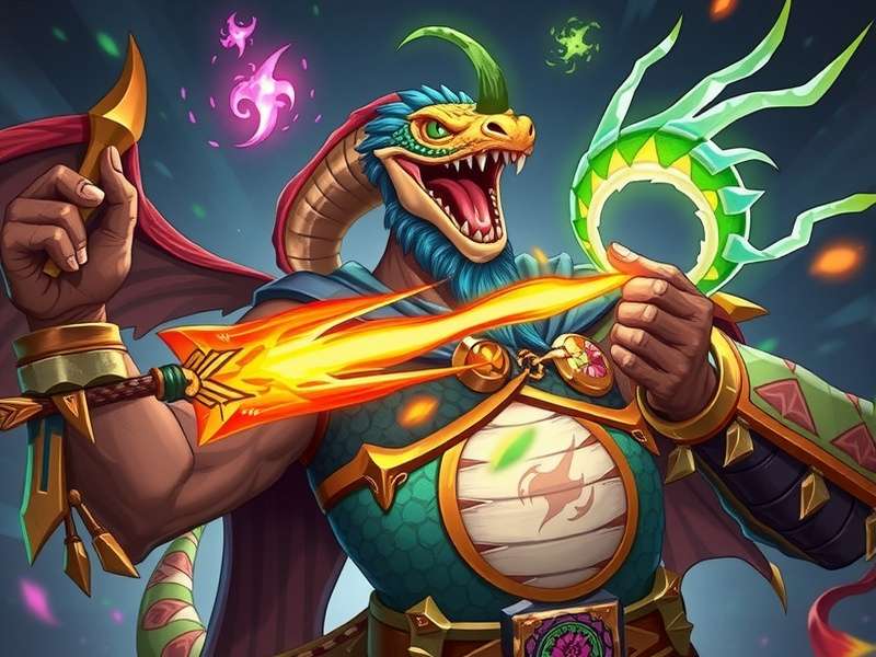 Viper Warrior combat screenshot showing elemental attacks